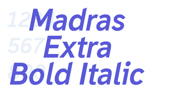 Madras Extra Bold Italic font free