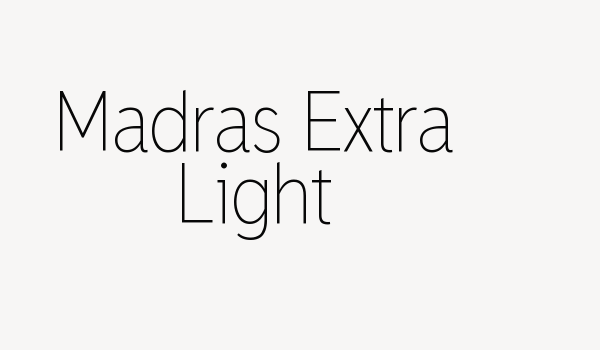 Madras Extra Light Font