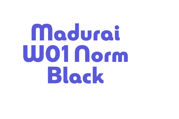 Madurai W01 Norm Black Font