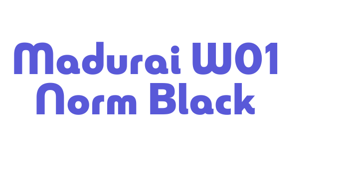 Madurai W01 Norm Black Font Download