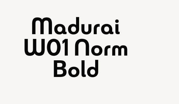 Madurai W01 Norm Bold Font