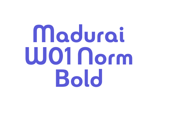 Madurai W01 Norm Bold Font