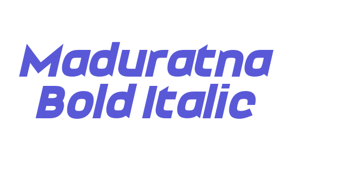 Maduratna Bold Italic Font Download