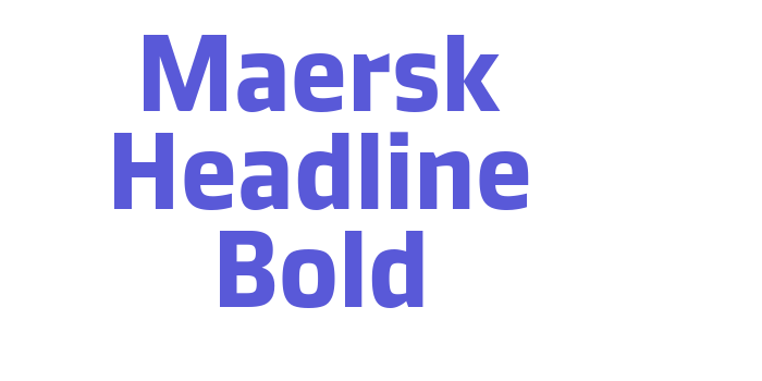 Maersk Headline Bold Font