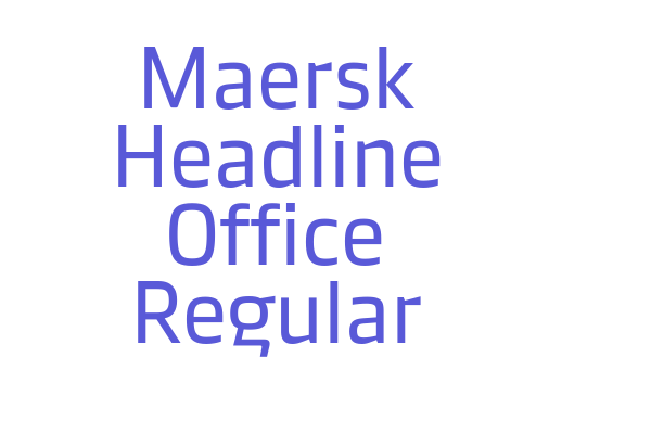 Maersk Headline Office Regular Font