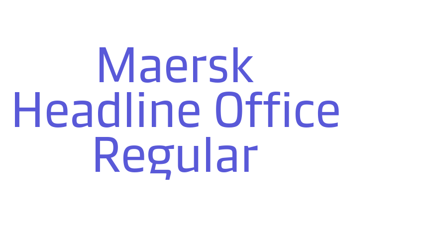 Maersk Headline Office Regular Font