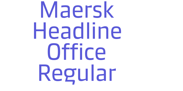 Maersk Headline Office Regular Font Download