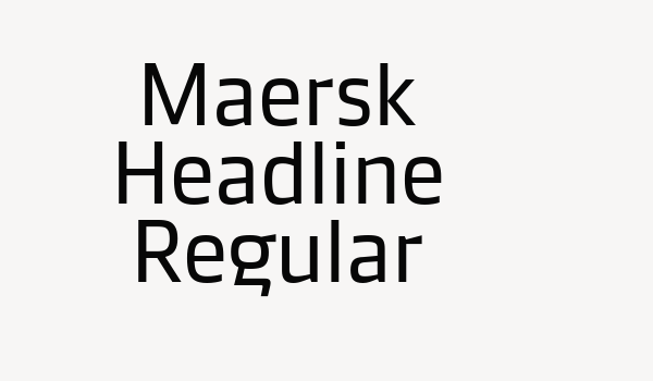 Maersk Headline Regular Font