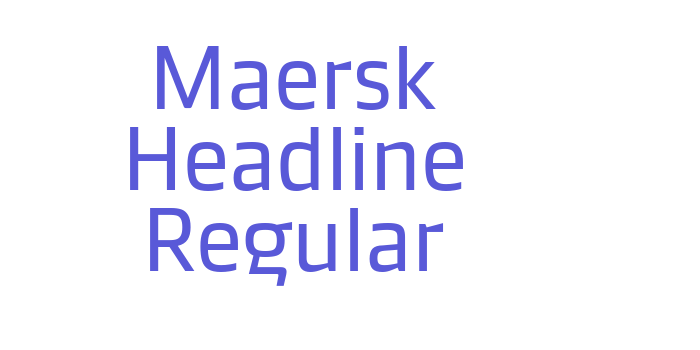 Maersk Headline Regular Font Download