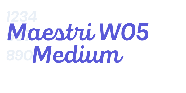 Maestri W05 Medium font free