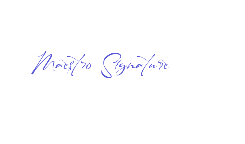 Maestro Signature Font Download