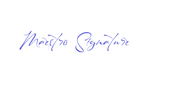 Maestro Signature Font Download