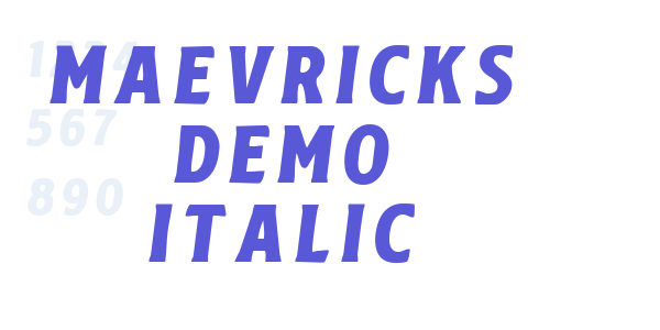 Maevricks Demo Italic font