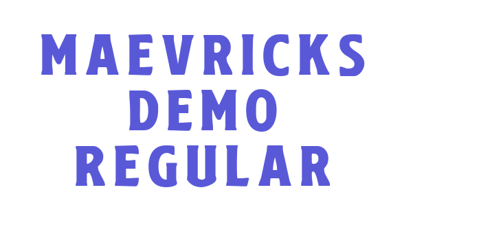 Maevricks Demo Regular Font Download