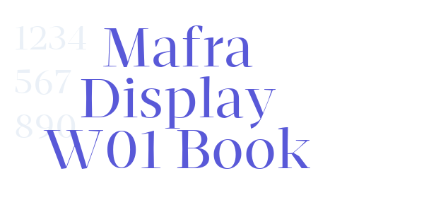 Mafra Display W01 Book font free