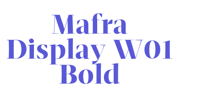 Mafra Display W01 Bold Font Download