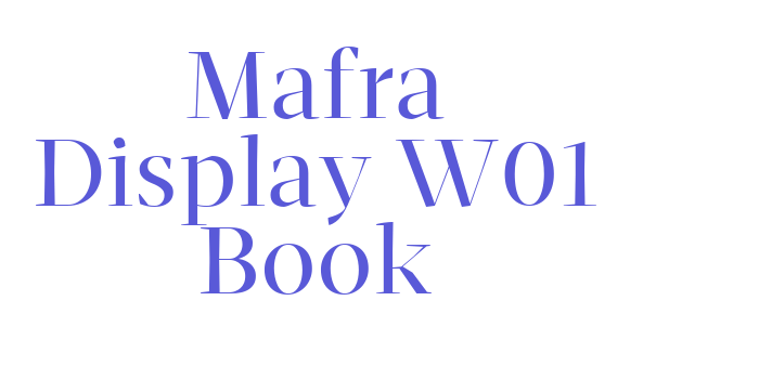 Mafra Display W01 Book Font Download