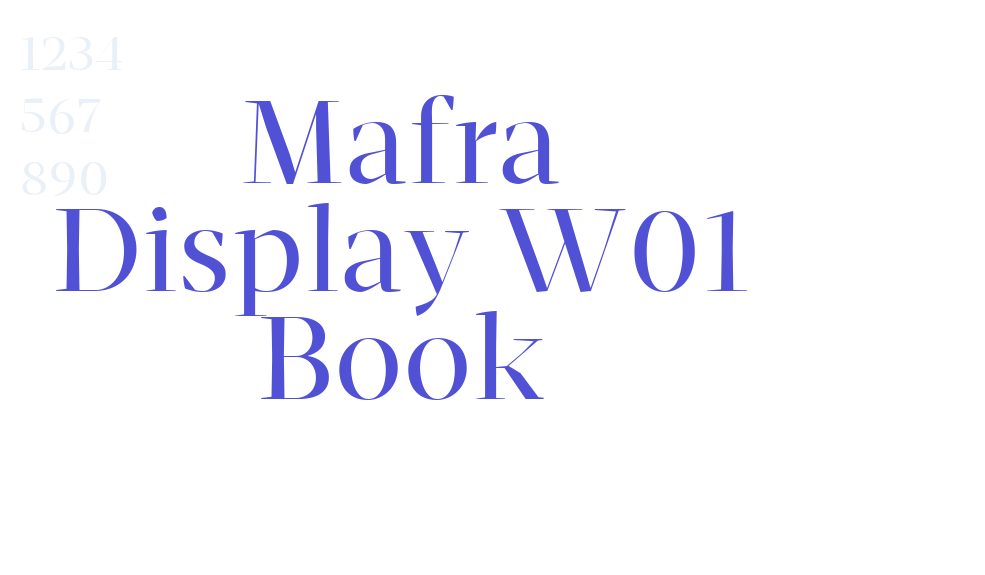 Mafra Display W01 Book-font-download