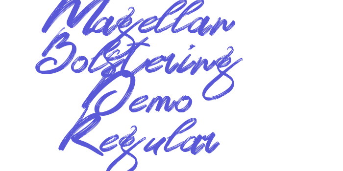 Magellan Bolstering Demo Regular Font Download