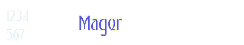 Mager-related font