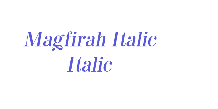 Magfirah Italic Italic Font Download