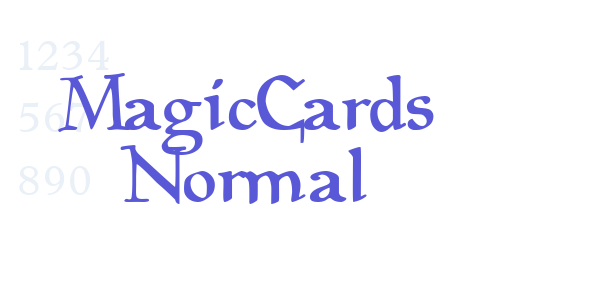 Magic Cards Normal font free