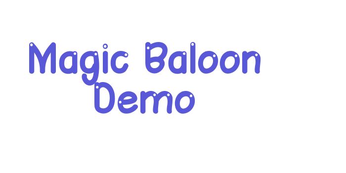 Magic Baloon Demo Font Download