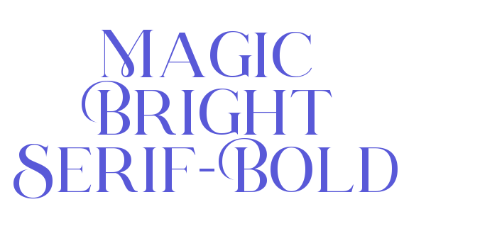 Magic Bright Serif-Bold Font Download