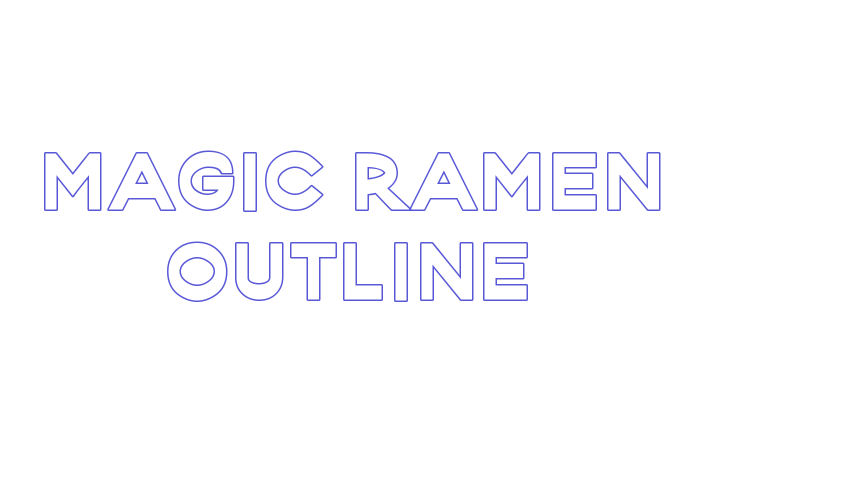 Magic Ramen Outline Font Download