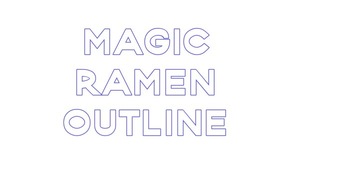 Magic Ramen Outline Font Download