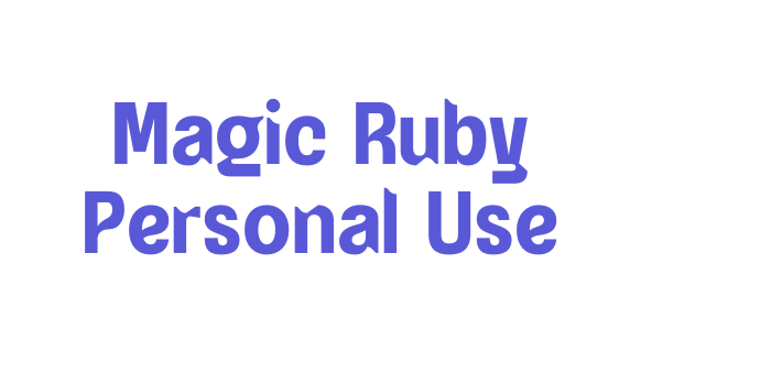 Magic Ruby Personal Use Font Download