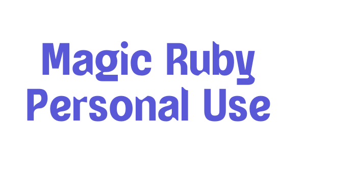 Magic Ruby Personal Use Font