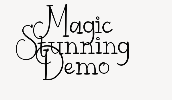 Magic Stunning Demo Font