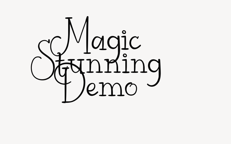 Magic Stunning Demo Font