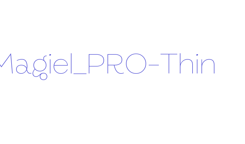 Magiel_PRO-Thin Font