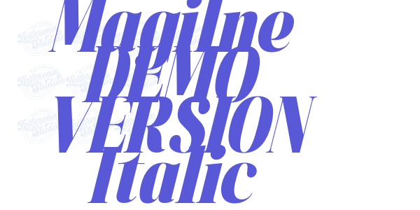 Magilne DEMO VERSION Italic font