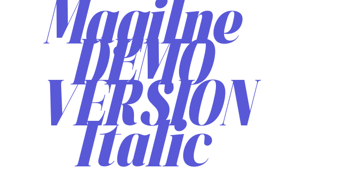 Magilne DEMO VERSION Italic Font Download