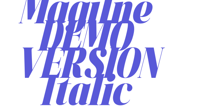 Magilne DEMO VERSION Italic Font