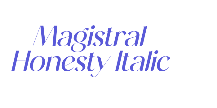 Magistral Honesty Italic Font Download