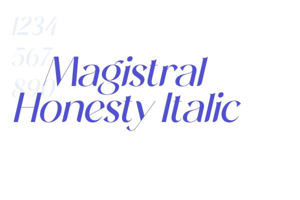 Magistral Honesty Italic