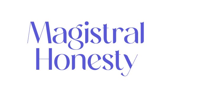 Magistral Honesty Font