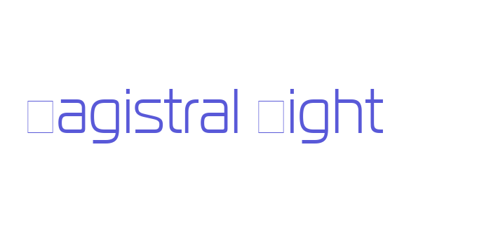 Magistral Light Font Download