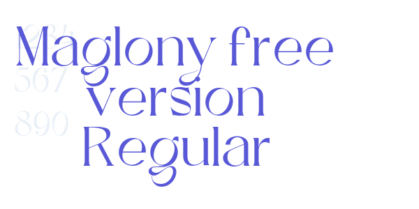 Maglony free version Regular font free