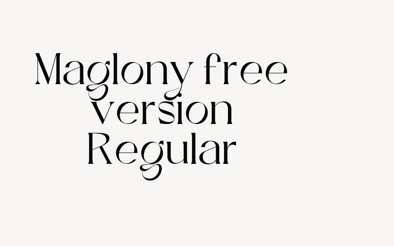 Maglony free version Regular Font