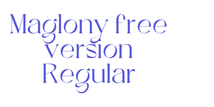 Maglony free version Regular Font Download