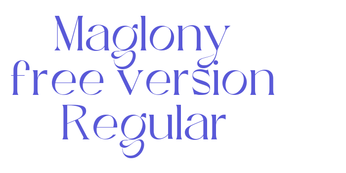 Maglony free version Regular Font