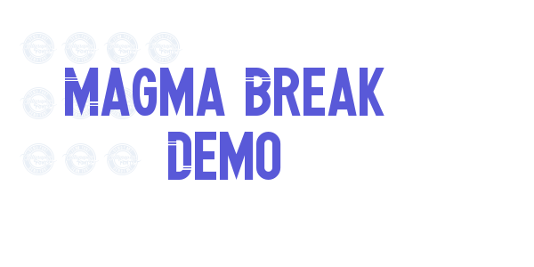 Magma Break Demo font