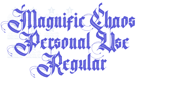 Magnific Chaos Personal Use Regular font free