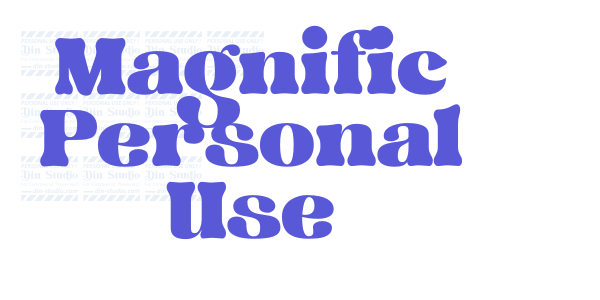 Magnific Personal Use font free