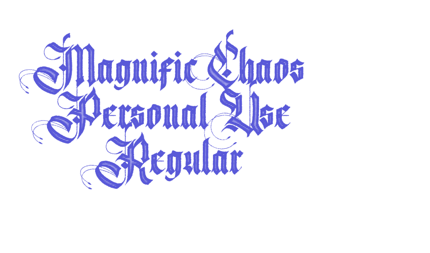 Magnific Chaos Personal Use Regular Font Download